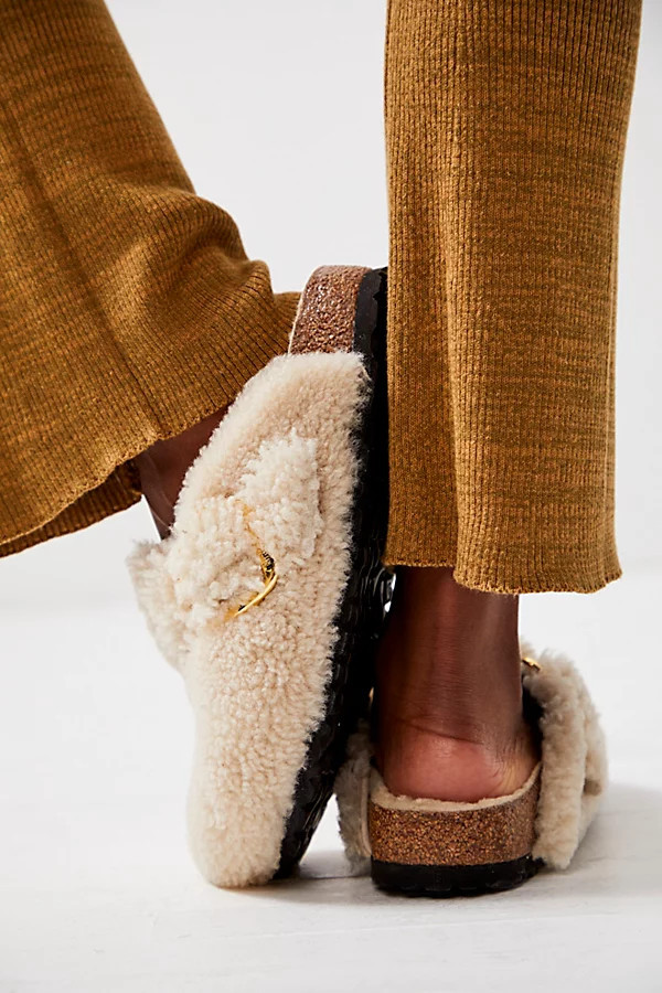 Birkenstock Boston Big Buckle Teddy Shearling Clogs | Free People (Global - UK&FR Excluded)