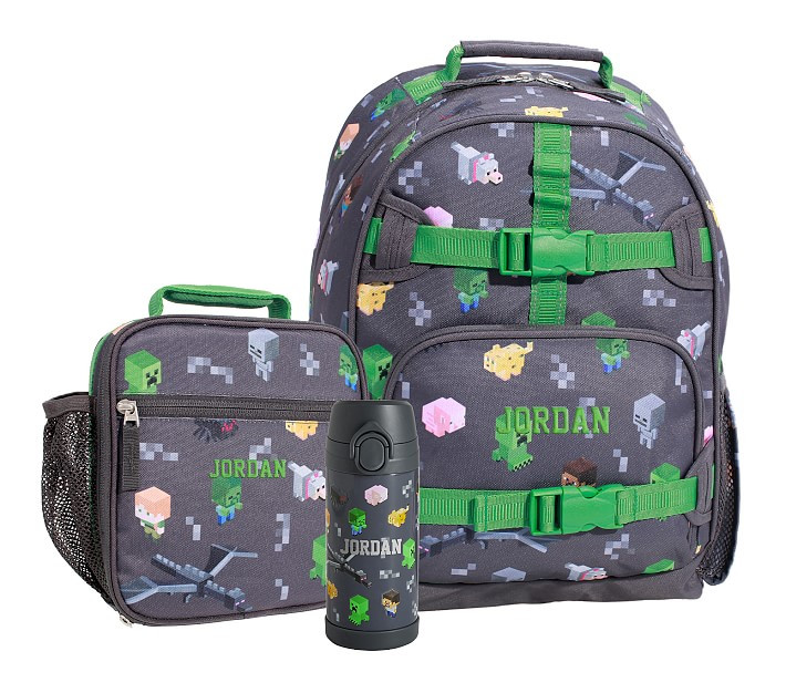 Mackenzie Minecraft Glow-in-the-Dark Backpack & Lunch Bundle, Set of 3 | Pottery Barn Kids