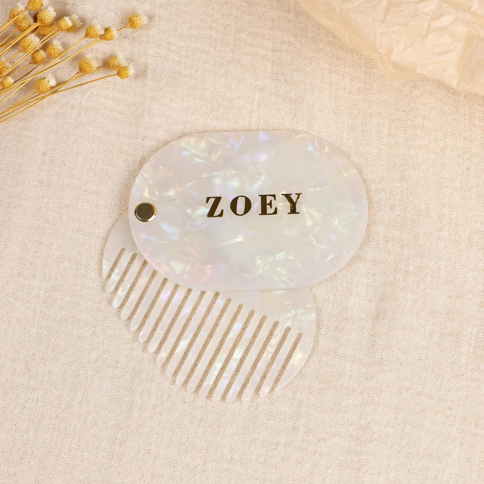 Personalized Name Mirror Comb Set, Acetate Hand Mirror and Comb, Bridal Shower Gift, Party Favor,... | Etsy (US)
