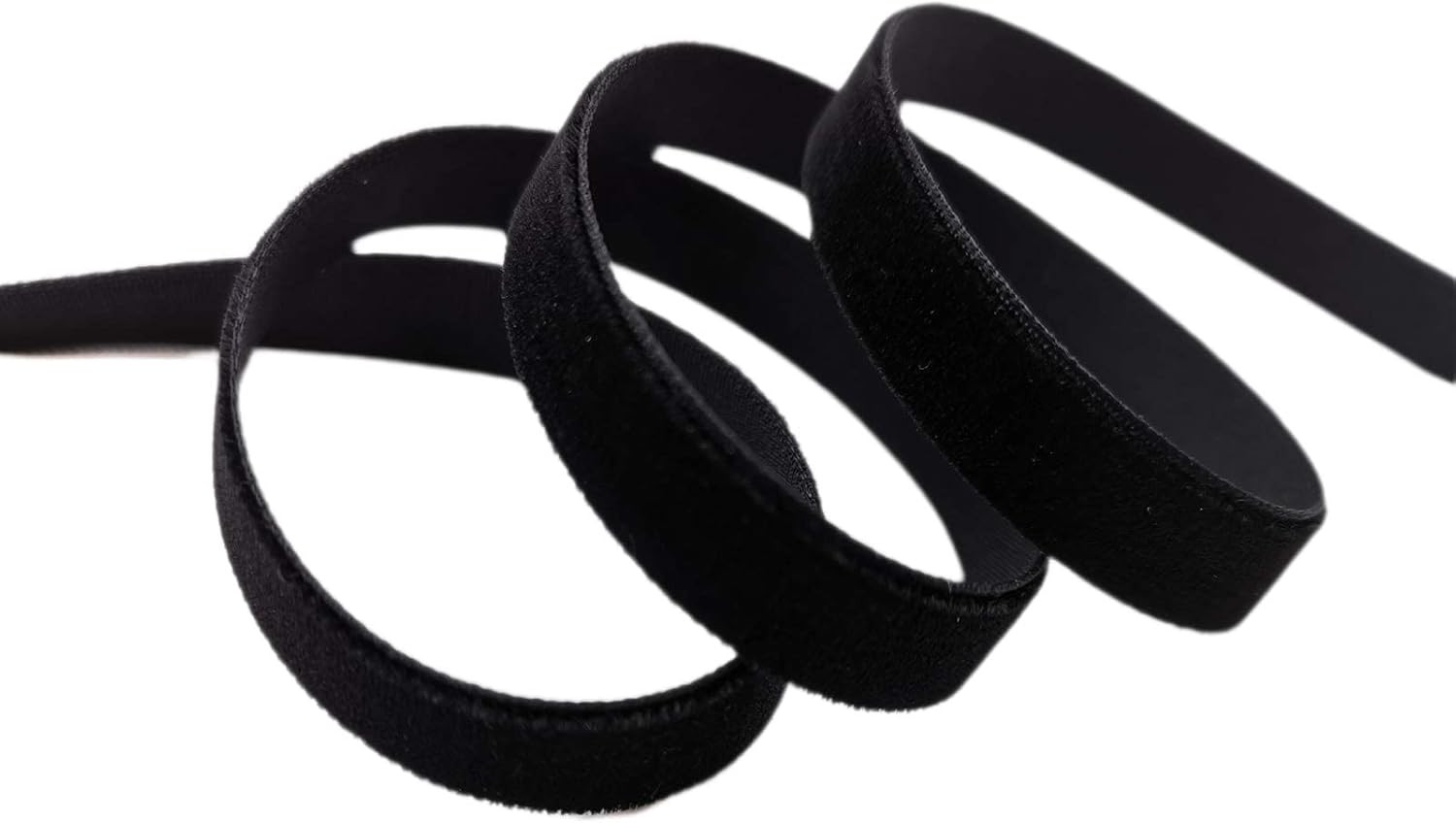KLTRIBBON Nylon Single Face Velvet Ribbon,3/8 Inch X 25 Yards Spool (Black) | Amazon (US)