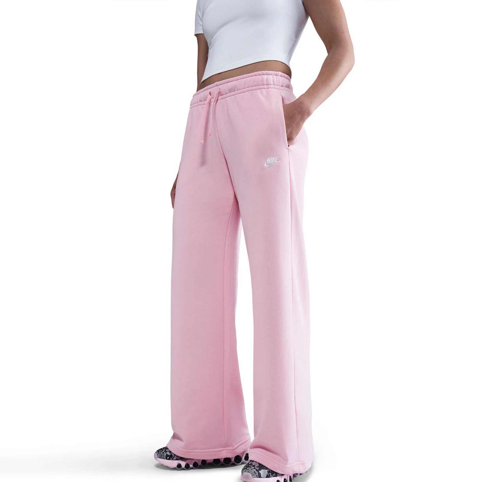 Women's Nike Sportswear Club Fleece Midrise Wide-Leg Pants | Kohl's