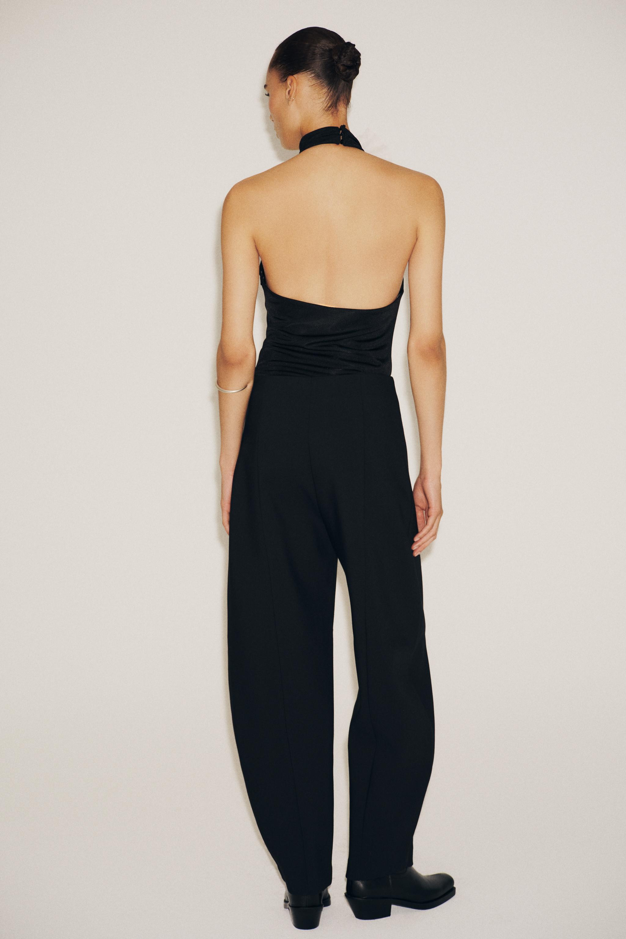 TEXTURED FLOWER HALTER BODYSUIT | Zara US