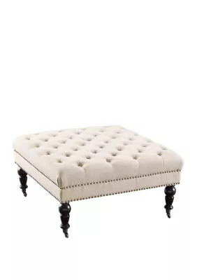 Linon Home DÃ©cor Products Livia Natural Square Tufted Ottoman | Belk