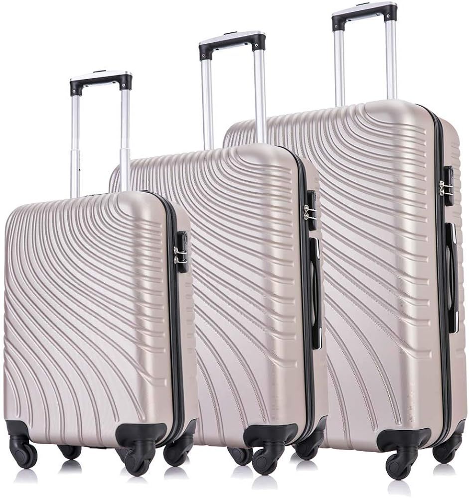 Apelila Hardshell Luggage ABS Luggages Sets With Spinner Wheels Hard Shell Spinner Carry On Suitc... | Amazon (US)