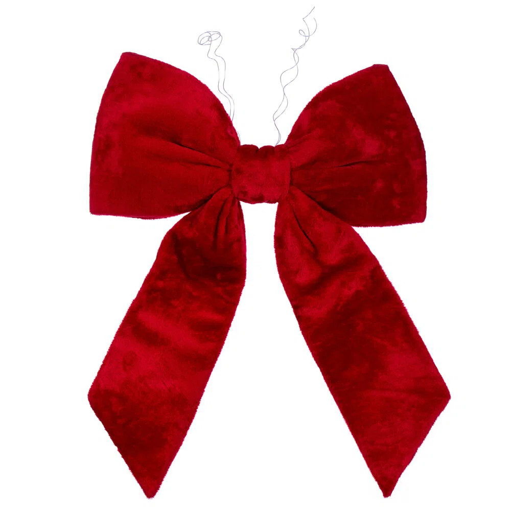 24" x 32" Faux Fur Bow. Festive Christmas Decor and it is Ready to Hang. | Wayfair North America
