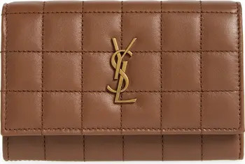 Small Cassandre Matelassé Carré Leather Envelope Wallet | Nordstrom