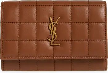 Small Cassandre Matelassé Carré Leather Envelope Wallet | Nordstrom