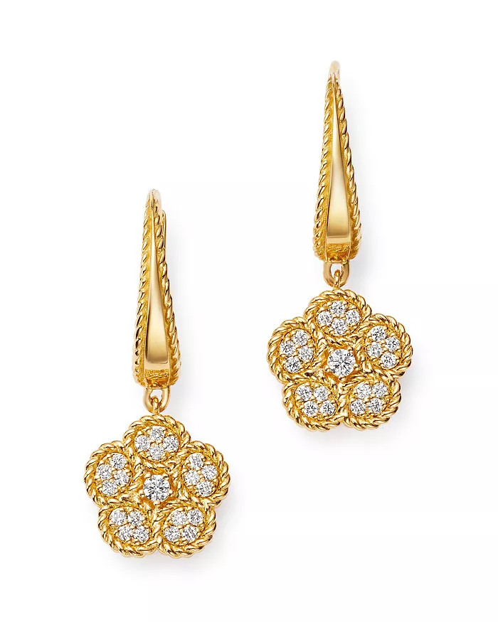18K Yellow Gold Daisy Diamond Drop Earrings - 100% Exclusive | Bloomingdale's (US)