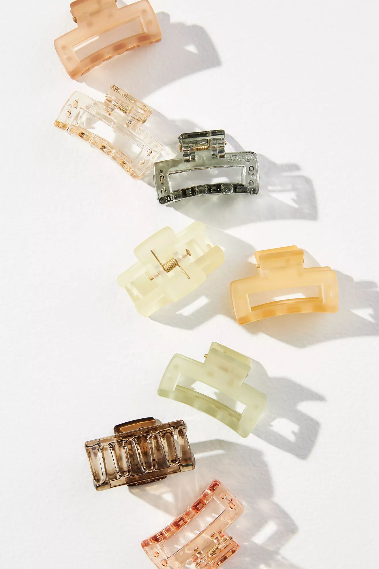 Mini Rectangle Claw Hair Clips, Set of 8 | Anthropologie (US)