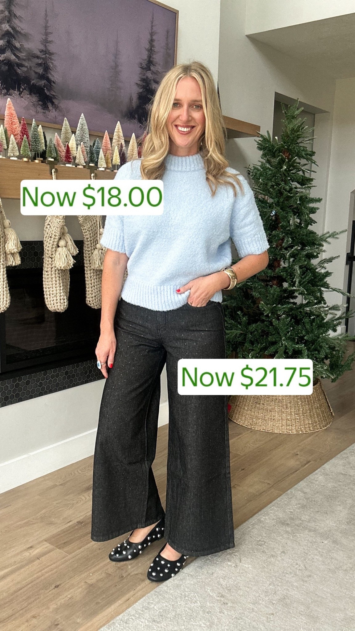 Holiday outfit idea on a major deal ✨
This chic mock neck sweater paired with rhinestone-studded wide-leg jeans is such a fun dressy-casual look for the season. Both pieces are now marked way down, run true to size, and are easy to dress up or down. The sweater is soft, cozy, and perfect for holiday gatherings, while the wide-leg jeans add just the right amount of sparkle.

Such a good affordable holiday outfit you’ll wear well beyond December.

#LTKHoliday #LTKSeasonal #LTKFindsUnder50 #LTKUnder50 #LTKSale #LTKStyle #LTKFashion #LTKOutfitIdea #LTKHolidayStyle #LTKCozy #LTKDenim #LTKJeans #LTKSweaters #LTKWideLeg #LTKSparkle #LTKWalmartFinds #FrugalRetailTherapy #LTKBudget #LTKEverydayStyle

#LTKFindsUnder50 #LTKHoliday #LTKSaleAlert
