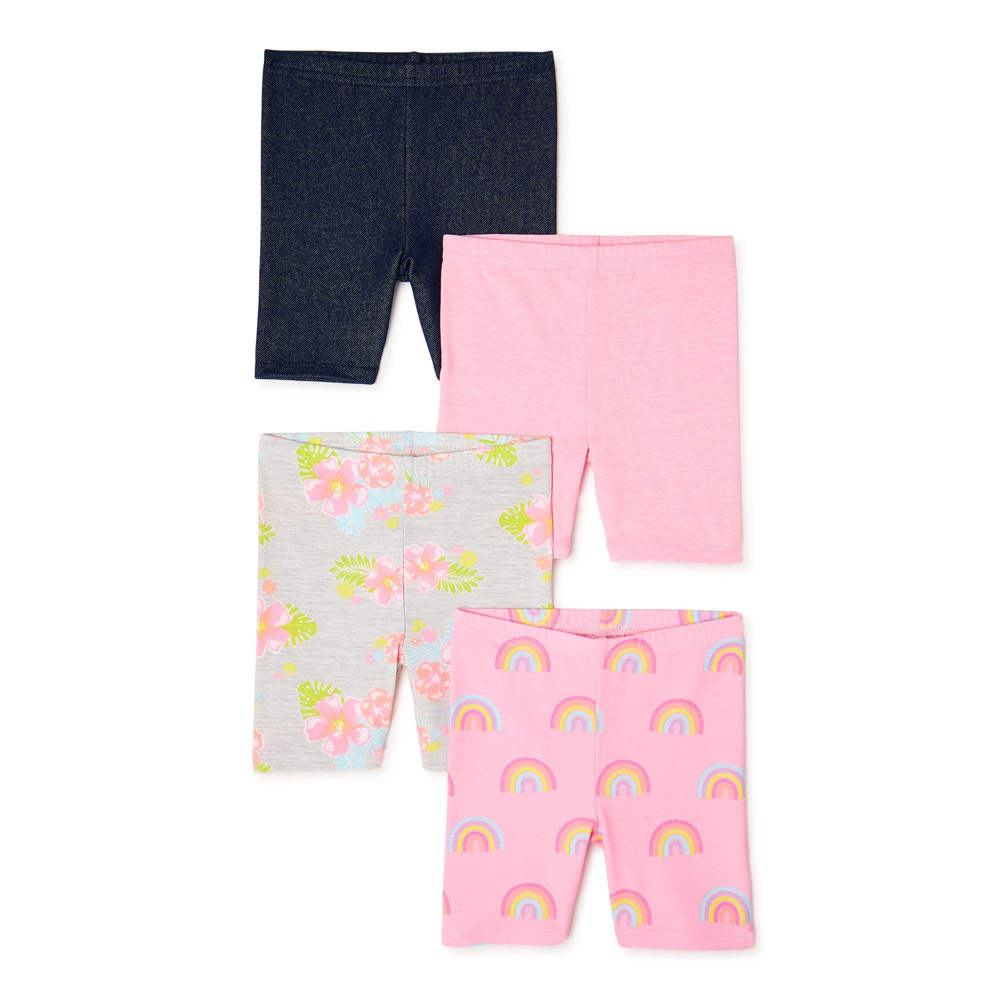 Garanimals Baby Girls & Toddler Girls Biker Shorts, 4-Pack (12M-5T) | Walmart (US)