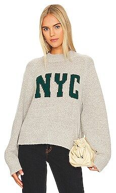 ANINE BING Kendrick University New York Sweater in Heather Grey from Revolve.com | Revolve Clothing (Global)