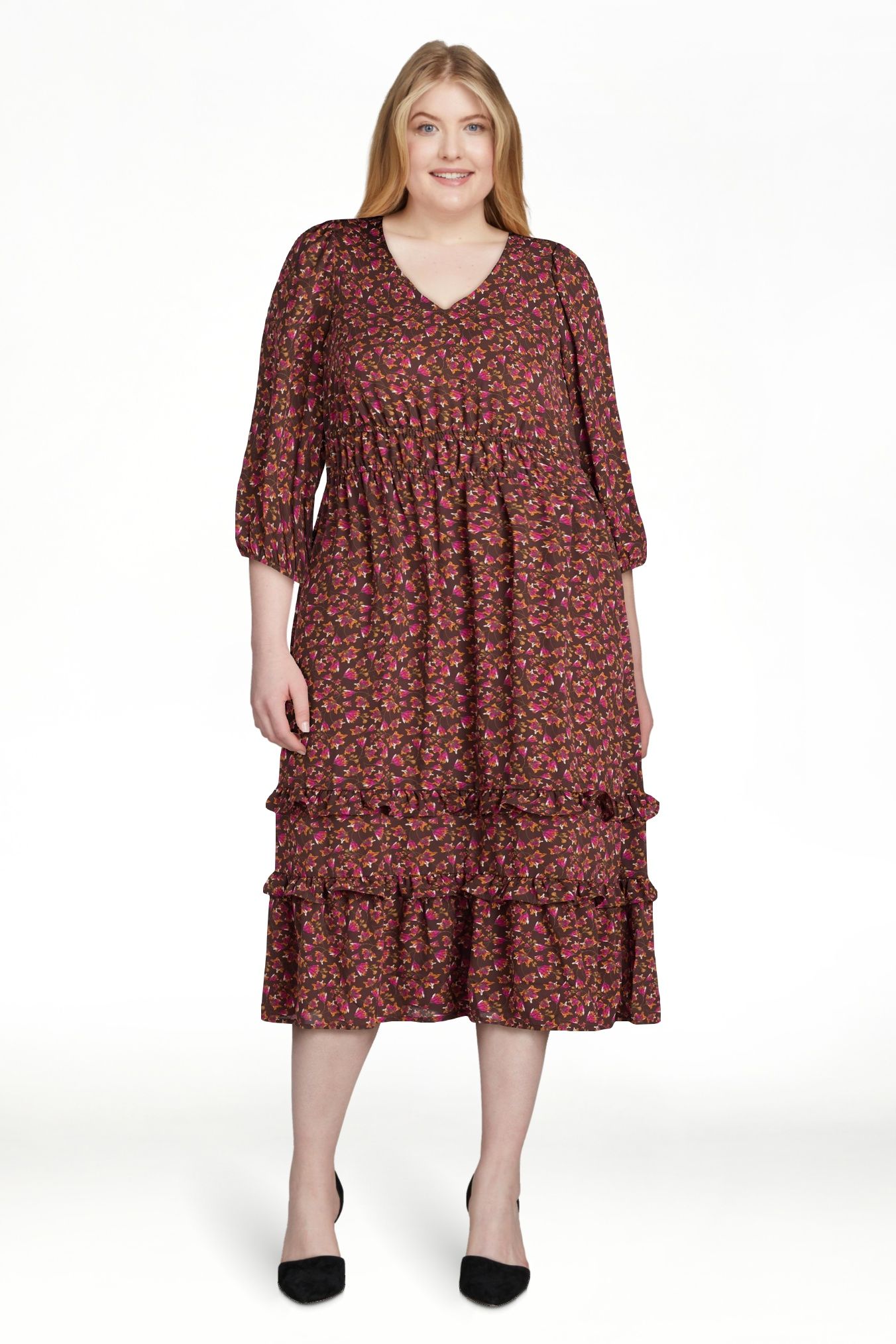 The Pioneer Woman Ruffle Maxi Dress, Sizes XS-3X, Women's | Walmart (US)