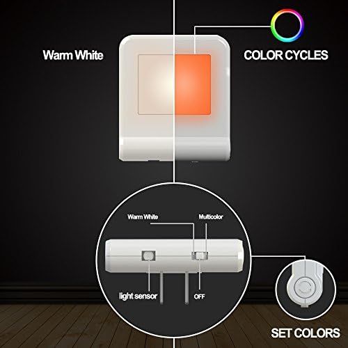 Amazon.com: Plug in LED Night Light with Smart Dusk to Dawn Sensor, MAZ-TEK Multi-Color Changeabl... | Amazon (US)