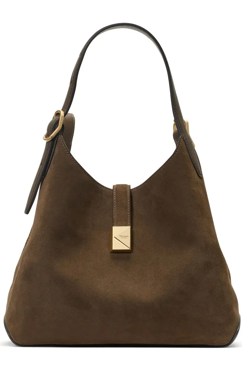 Kate Spade New York deco pebble leather and suede shoulder bag | Nordstrom | Nordstrom