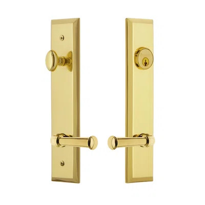 Carré Tall Plate Complete Entry Set with Single Cylinder Deadbolot and Georgetown Lever | Wayfair North America