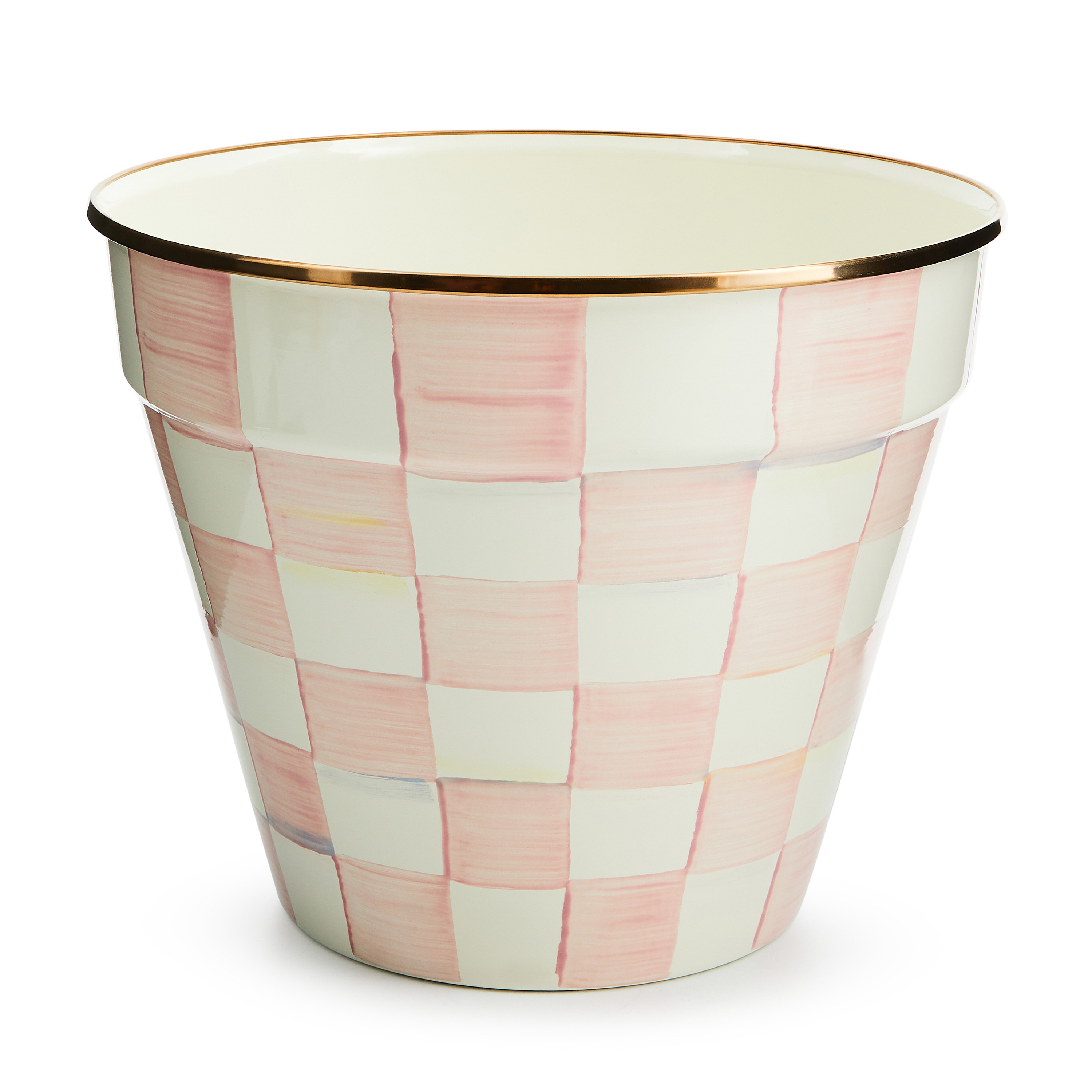 MacKenzie-Childs Rosy Check Extra Large Garden Pot | MacKenzie-Childs