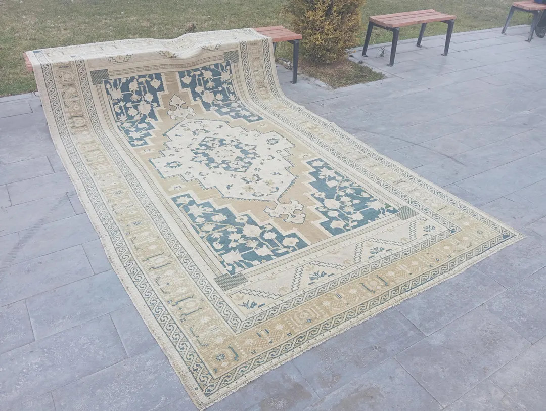 7x11 Turkish Rug,faded Vintage Rug,unique Rug,persian Rug, Living Room Rug, Handmade Rug, Area Ru... | Etsy (US)