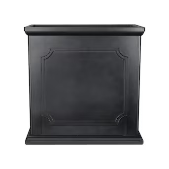 allen + roth Square 14.02-Inches W Large Black Recycled plastic Indoor/Outdoor Planter with Drain... | Lowe's