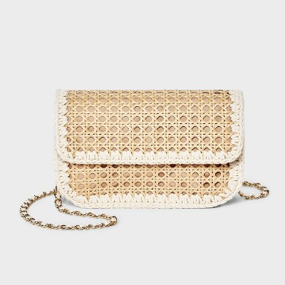 Straw Caning Crossbody Bag - A New Day™ Natural | Target