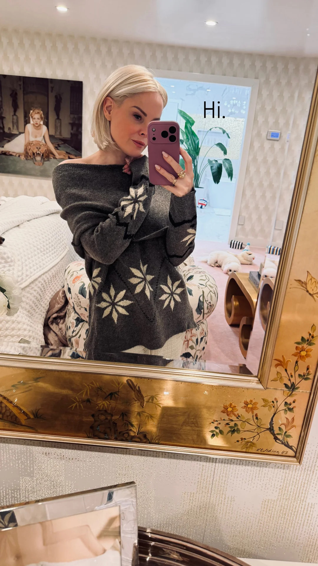 Alpine Knit Off-Shoulder Foldover Sweater | Teggy French