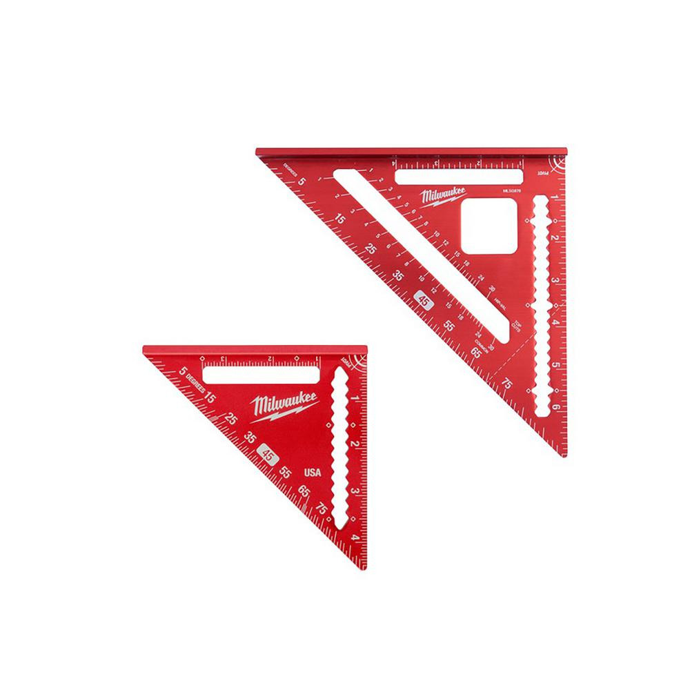 Milwaukee 7 in. Rafter Square and 4-1/2 in. Trim Square Set-MLSQ070P - The Home Depot | The Home Depot