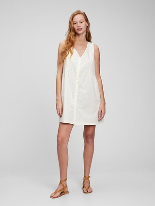 V-Neck Button-Front Dress | Gap (CA)