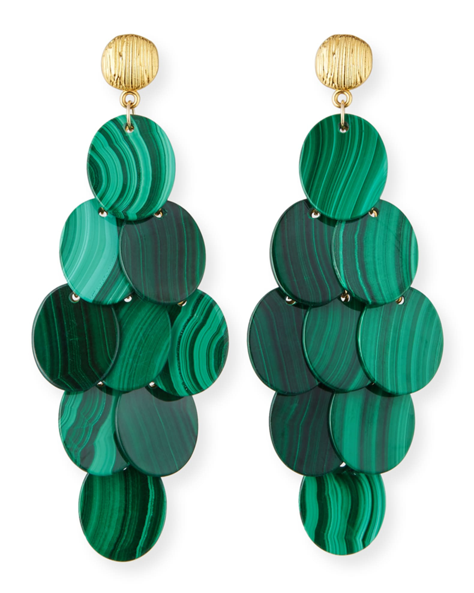 Malachite Cluster Statement Earrings | Neiman Marcus
