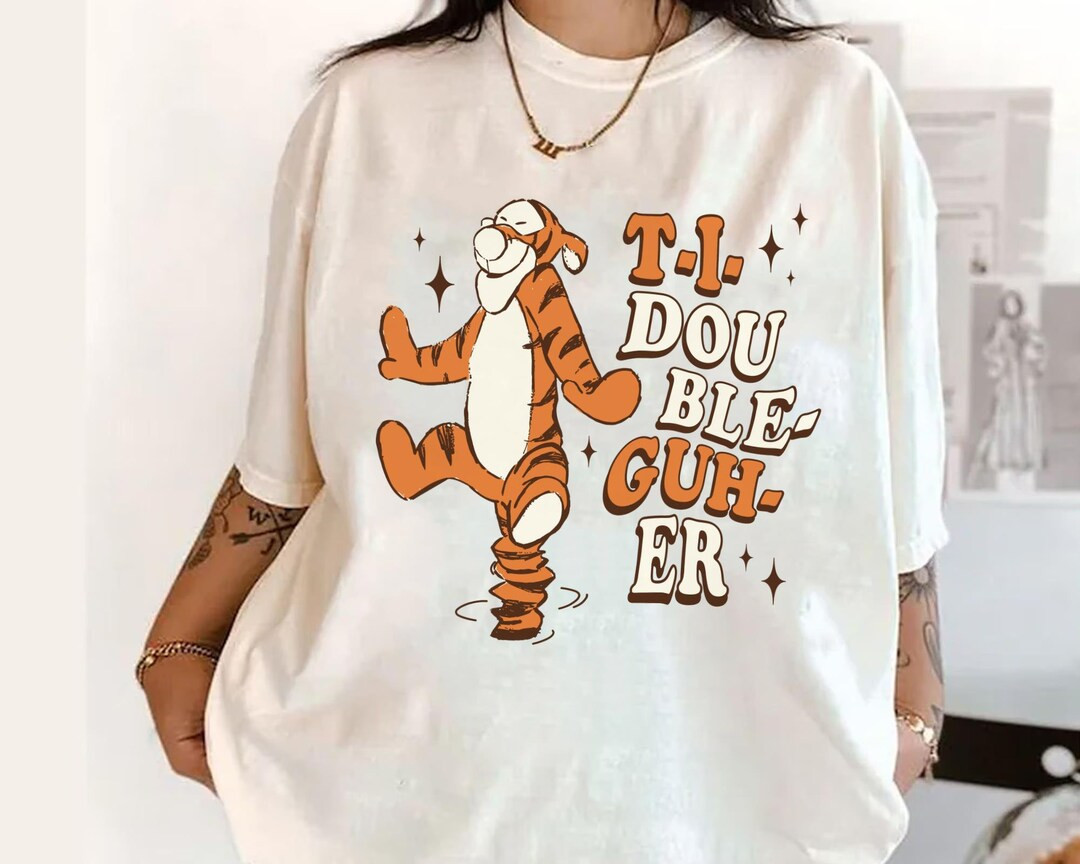 Vintage Tigger Spells Name Comfort Colors Shirt, Tigger Sketch Art, Winne the Pooh Disney T-shirt... | Etsy (US)