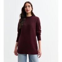 Women's Burgundy Crew Neck Knit Jumper New Look | New Look (UK)
