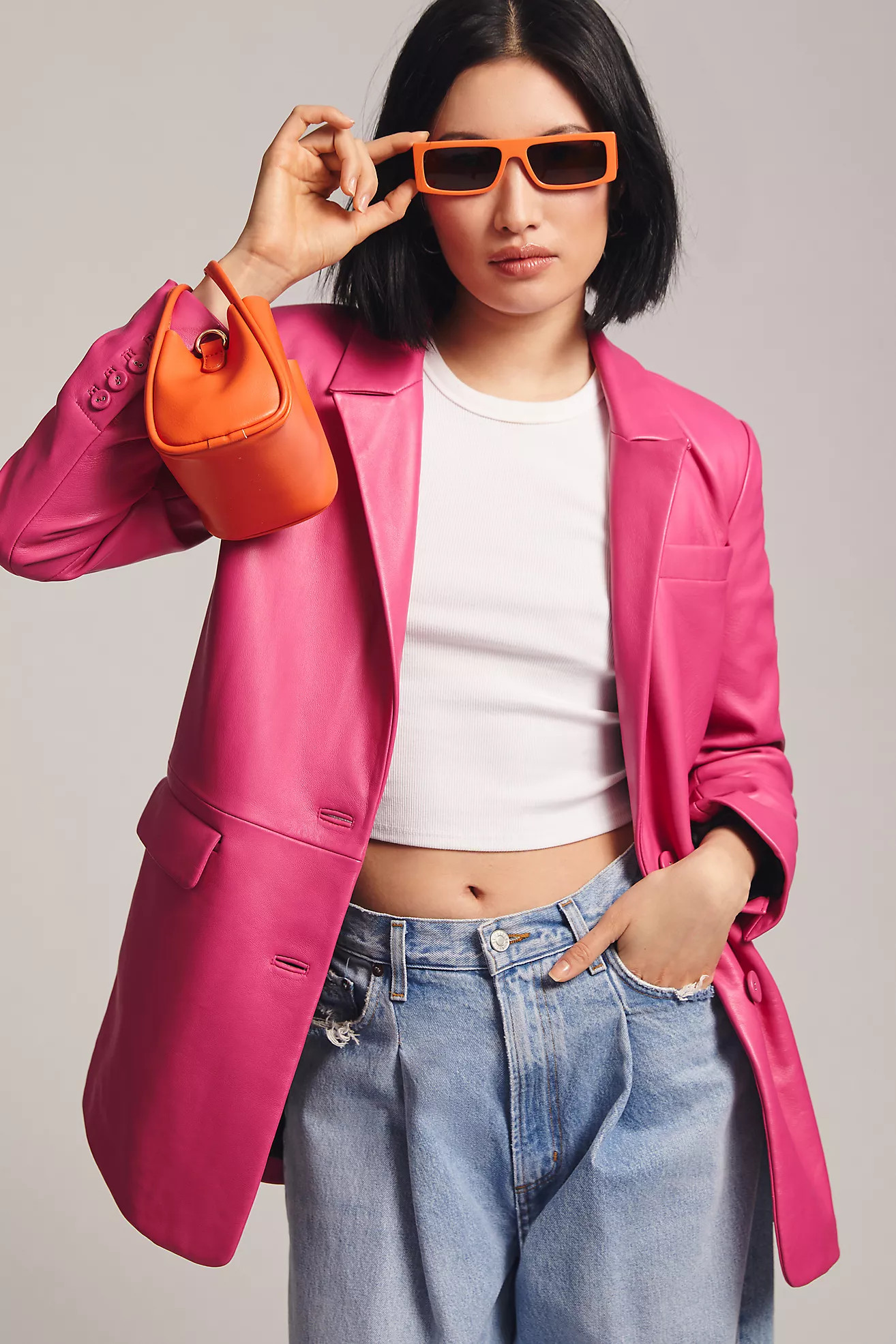 Walter Baker Kiki Leather Blazer | Anthropologie (US)