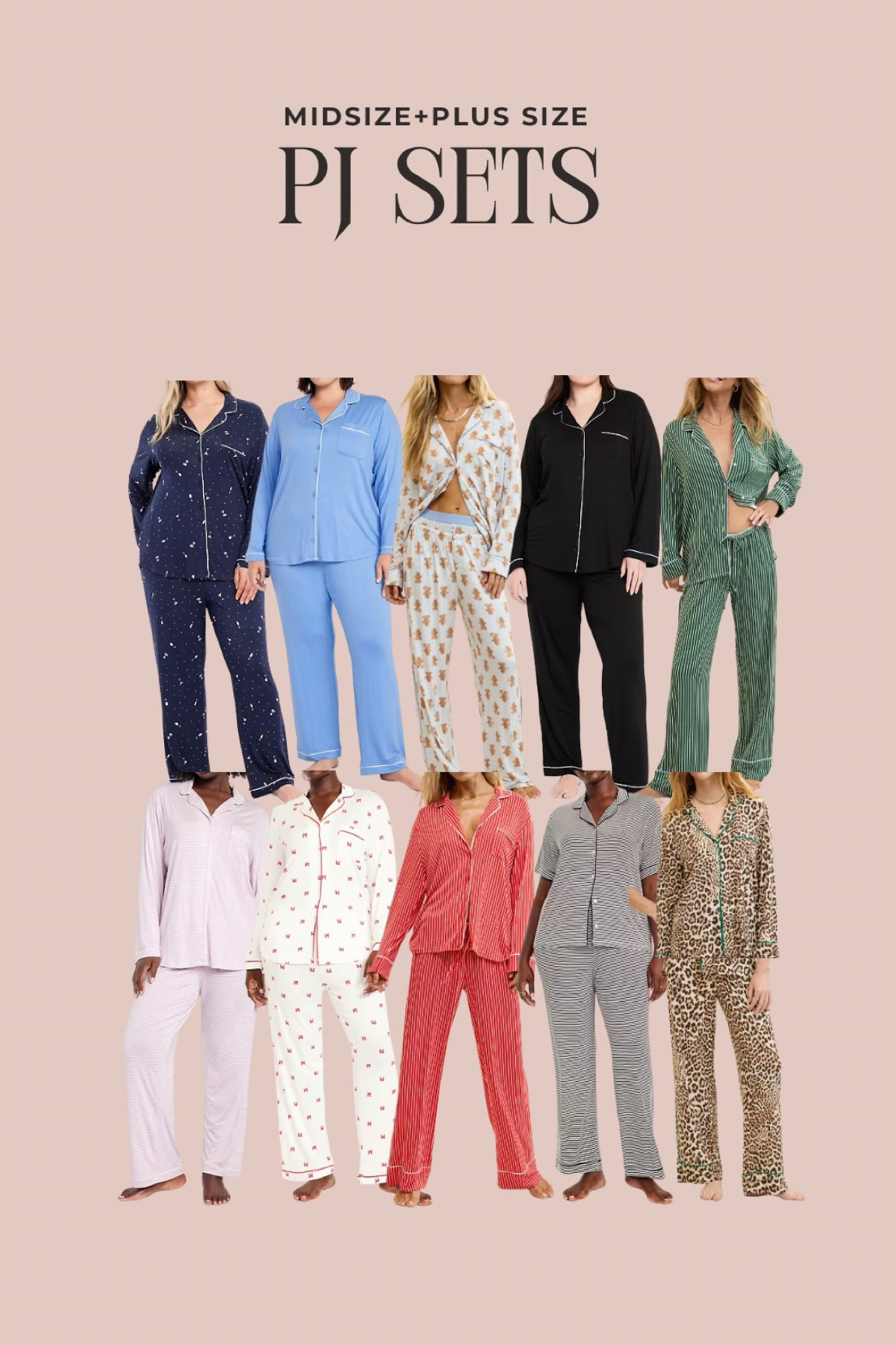 Mid size + plus size affordable pjs in the soft stretchy fabric we all know and love! Such a cute gift idea going into the holidays!!

#LTKmidsize #LTKgiftguide #LTKplussize