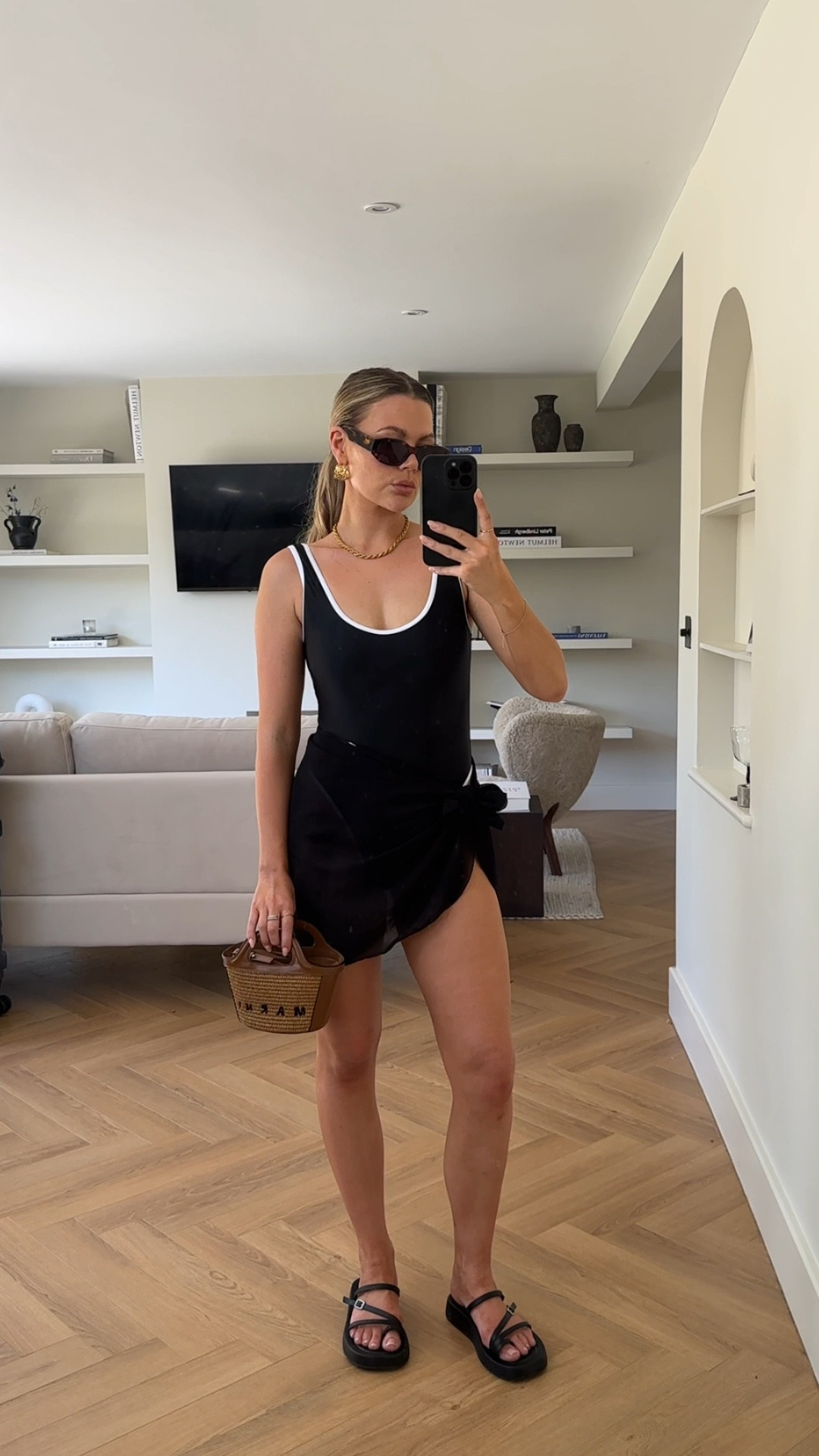 The most flattering swimsuit. 

I have added some gold statement to strings and gold chain along with this gorgeous Marni bag! 

I am wearing size 8 swimsuit and I am a standard UK 8, 5.4 height

#LTKstyletip #LTKtravel #LTKunder50
