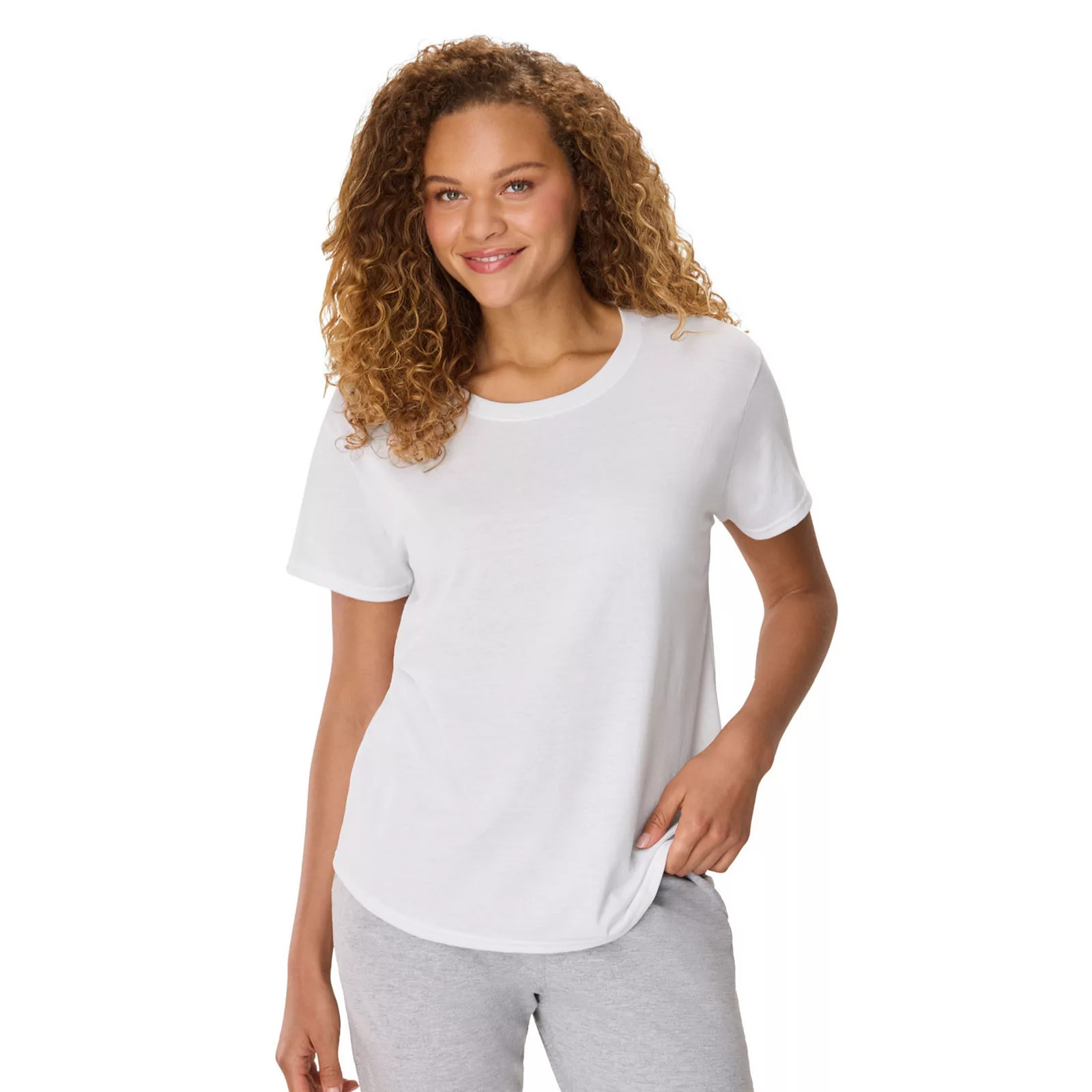 Women's Hanes® Tri-Blend Relaxed T-Shirt, Size: Large, Eco White | Kohl's