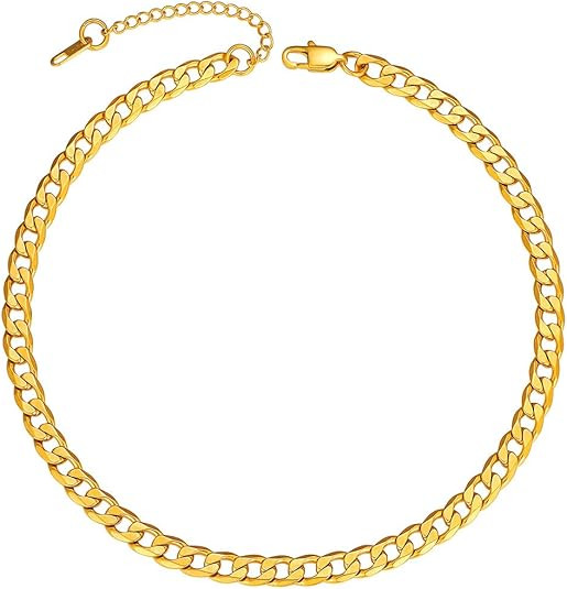 ChainsPro Mens Sturdy Cuban Chain Necklace, 4/5/6/9/12/13/15 MM Width, 14" 18" 20" 22" 24" 26" 28... | Amazon (US)