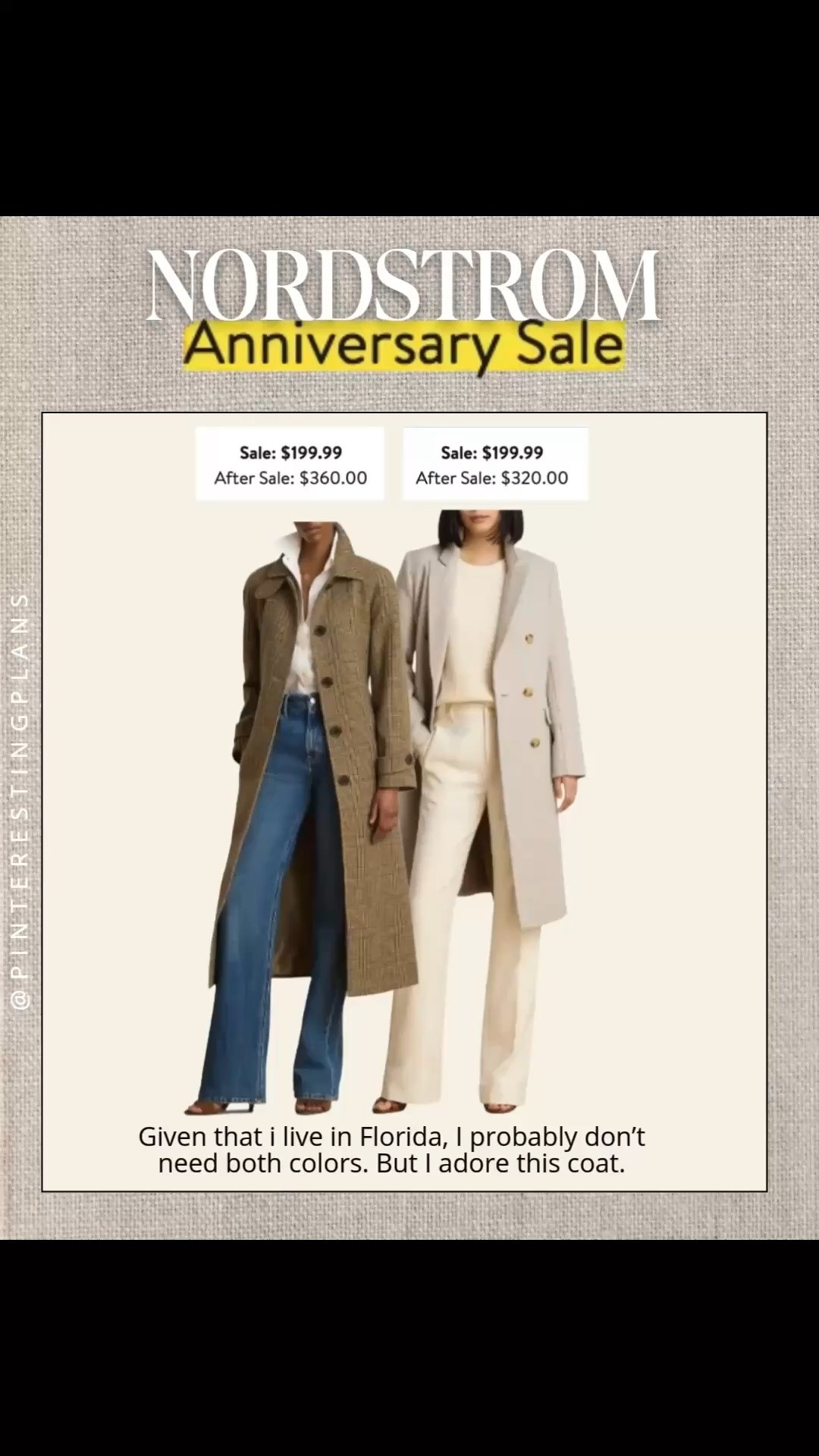 Given that I live in Florida, I probably don’t need both colors. But I adore this coat.

Nordstrom Sale

#LTKootd #LTKSeasonal #LTKSaleAlert