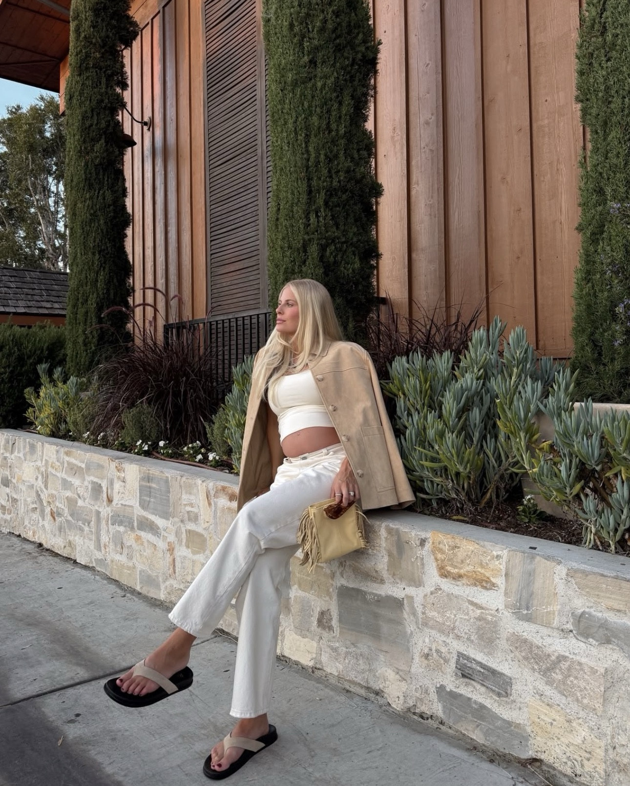 Wearing a small in jacket, medium tank, 31 in jeans (sized up for pregnancy, shoes run tts! Code KATHLEEN20 for discount on rings. #kathleenpost

Spring transition outfit, spring outfit 2026, bump friendly look, maternity outfit, spring lunch date   



#LTKBump #LTKootd #LTKSeasonal #LTKSeasonal #LTKBump #LTKootd