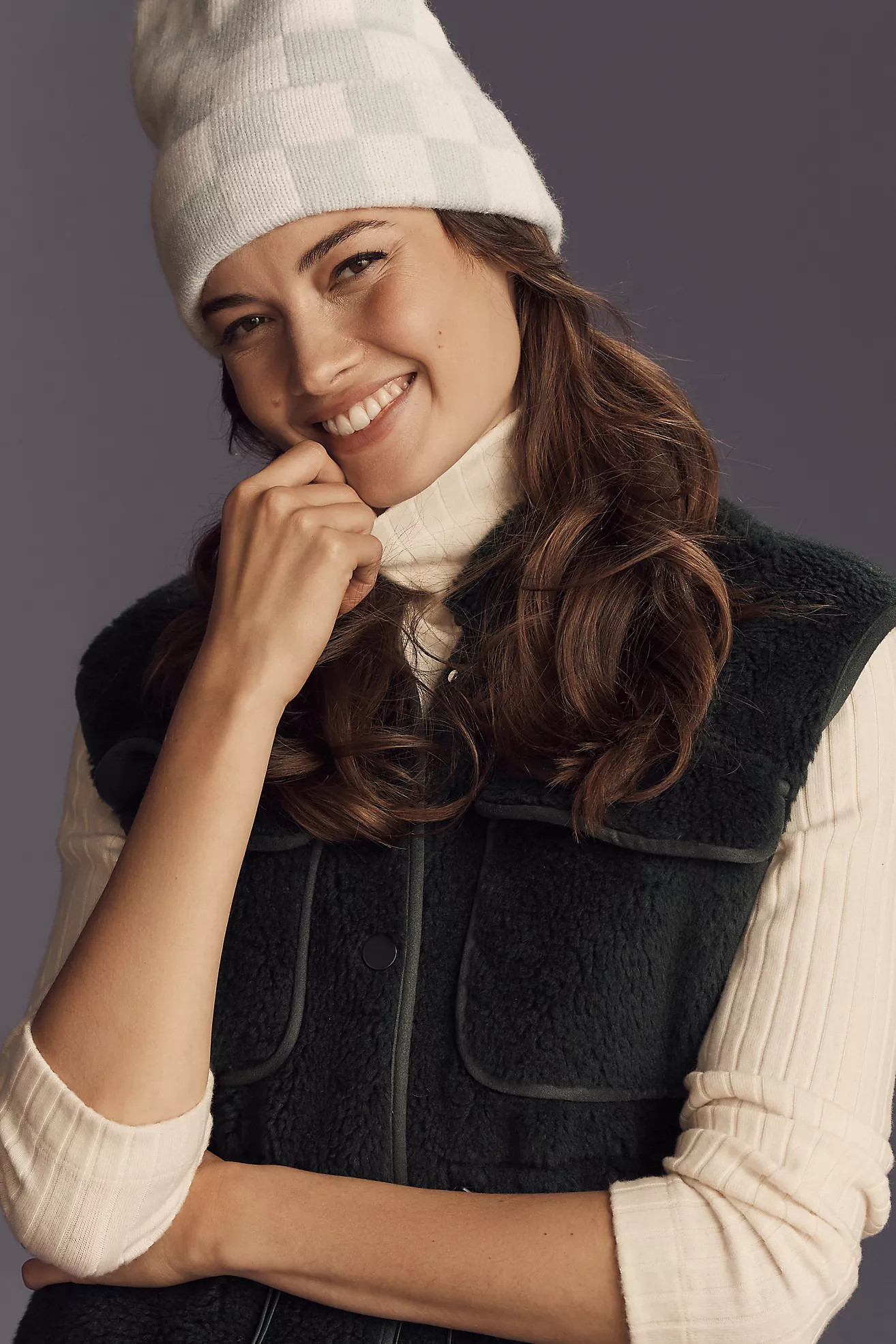 Maeve Checkered Beanie | Anthropologie (US)