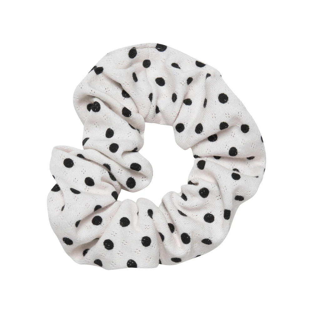 Pointelle Cotton Scrunchie- Polka Dot | The NAP Co
