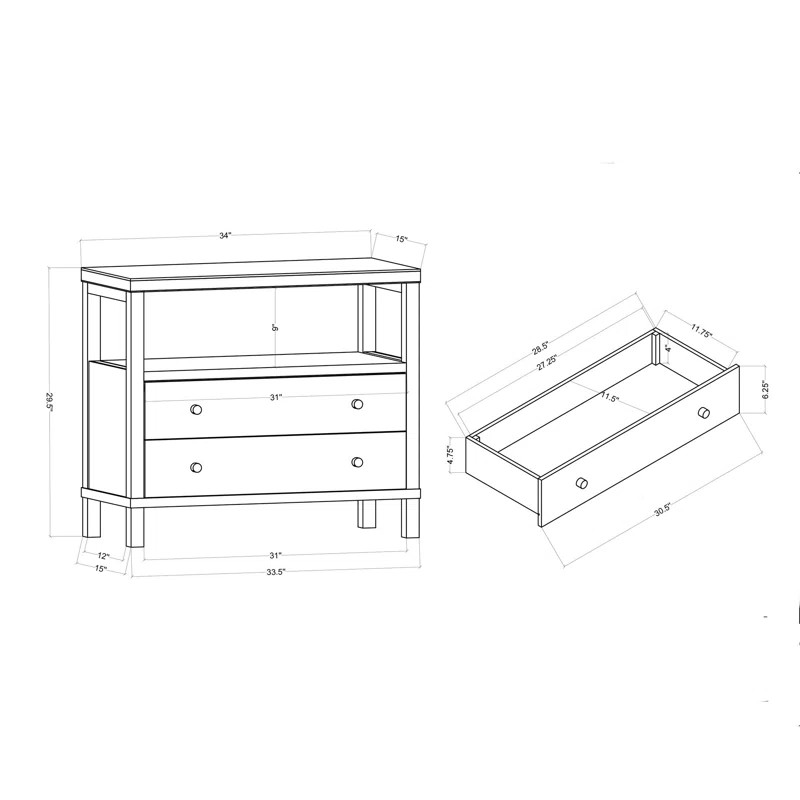 Gemma 2-Drawer Nightstand | Wayfair North America