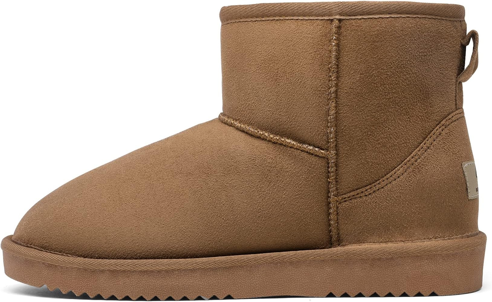 DREAM PAIRS Women's Black Brown Tan Grey Winter Snow Boots Classic Faux Fur Lined Slip On Ankle Boot | Amazon (US)