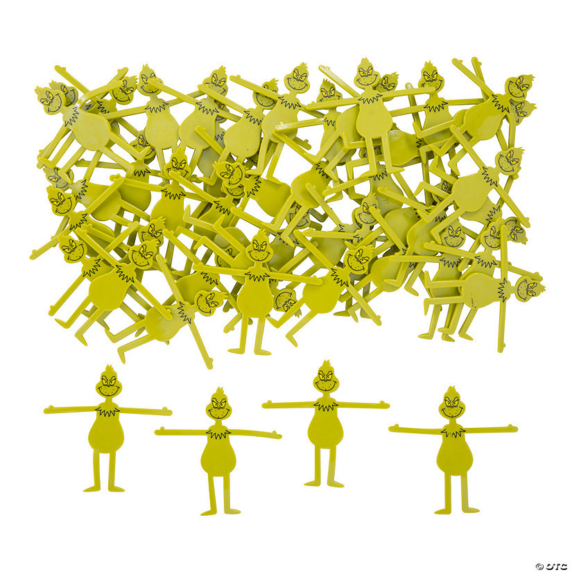 4 1/2" Bulk 144 Pc. Dr. Seuss™ The Grinch Green Vinyl Bendables | Oriental Trading Company