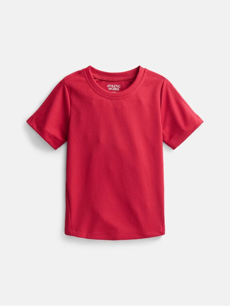Athletic Works Boys Active Mesh Tee, Sizes 4-18 & Husky | Walmart (US)