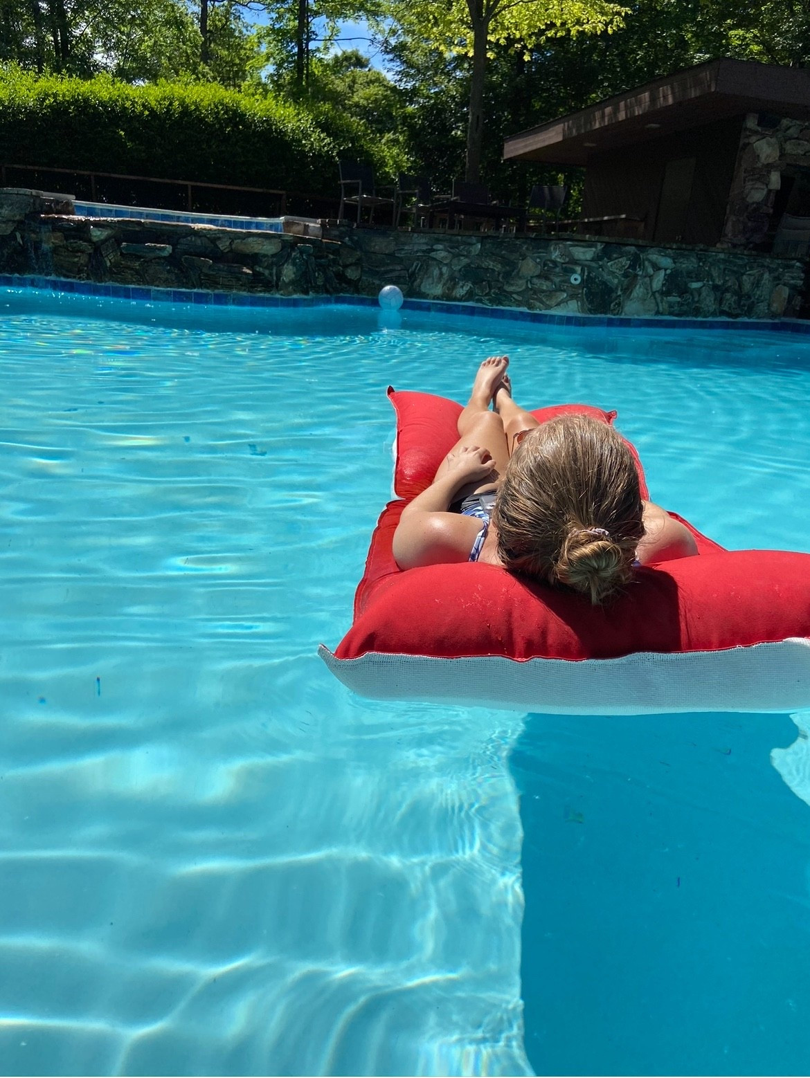 Years ago, we took a family trip to Hawaii and fell in love with these beanbag pool floats they had at the resort infinity pool. We bought some for our own pool and have loved them ever since. 

#LTKSeasonal #LTKSwim #LTKHome