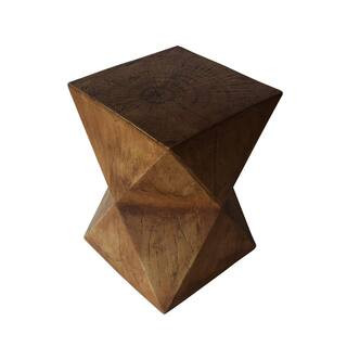 Noble House Bryleigh Natural Brown Lightweight Concrete Outdoor Patio Accent Table 53332 - The Ho... | The Home Depot