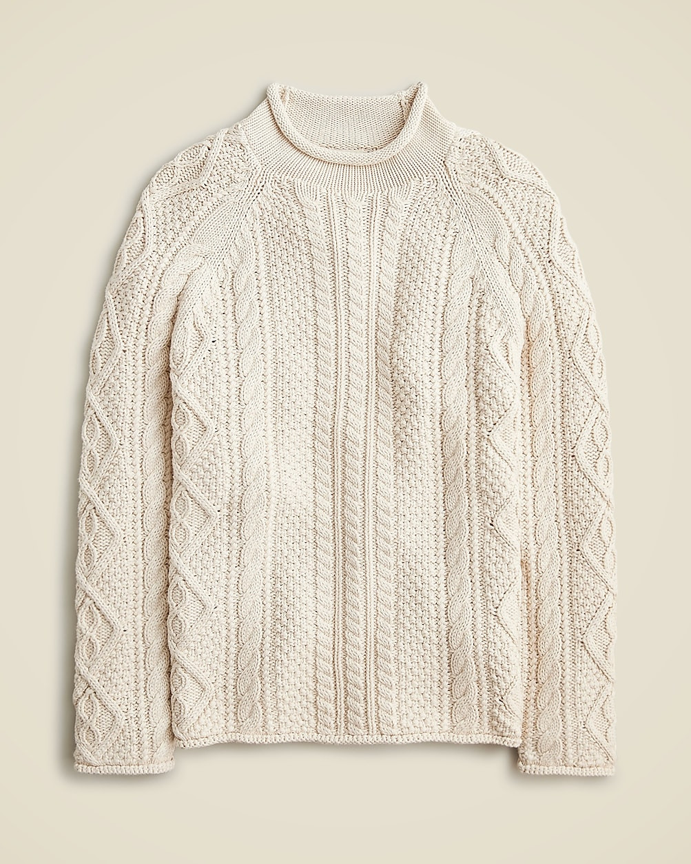 Cotton cable-knit Rollneck™ sweater | J. Crew US