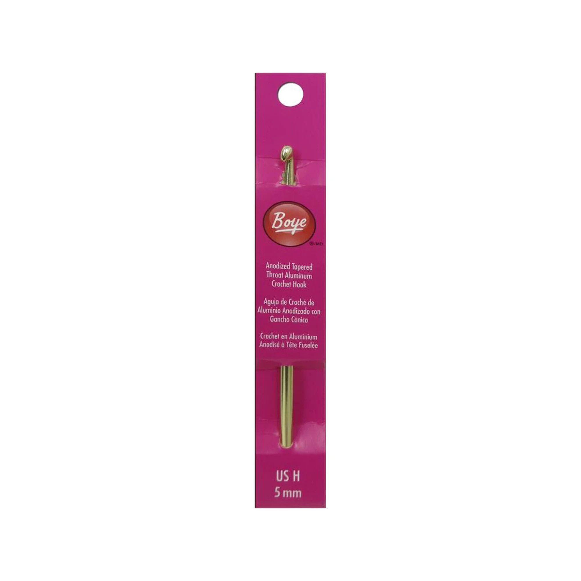 Simplicity Boye Tapered Throat Anodized Aluminum Crochet Hook, US Size H | Walmart (US)