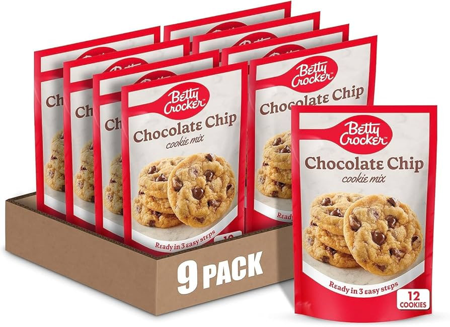 Betty Crocker Chocolate Chip Cookie Mix, Makes (12) 2-inch Cookies, 7.5 oz. (Pack of 9) | Amazon (US)