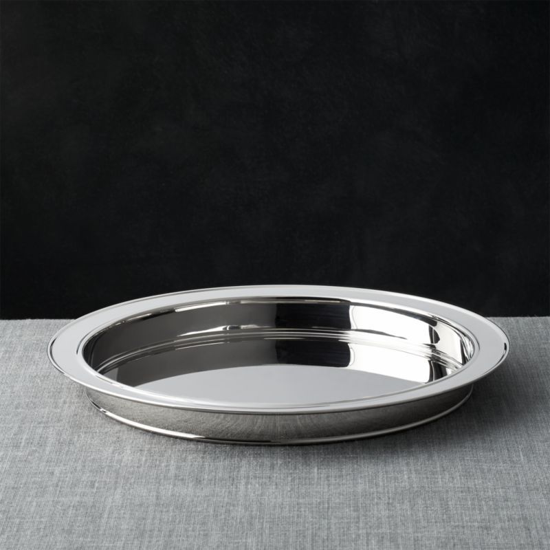 Easton Stainless Steel Serving Tray + Reviews | Crate and Barrel | Crate & Barrel