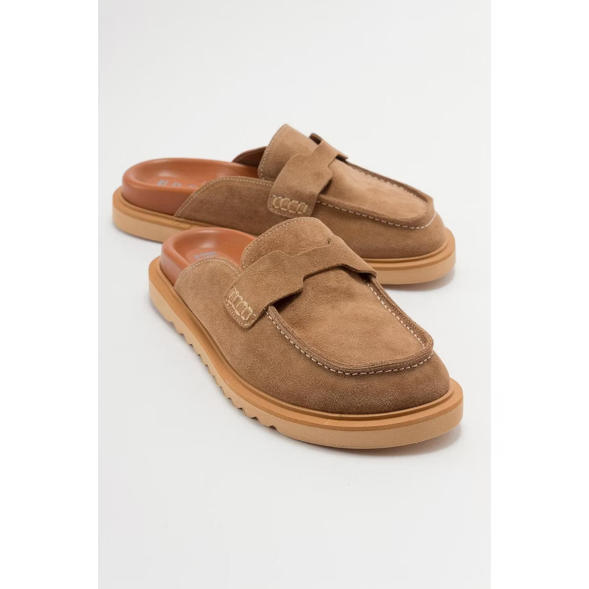 Laven - Cognac Brown Suede Leather Clogs (Women) | Forever & Always Shoes | Target